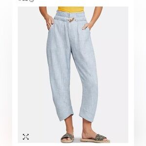 Free People Paradise Toggle-Waist Capri Jeans | Size S